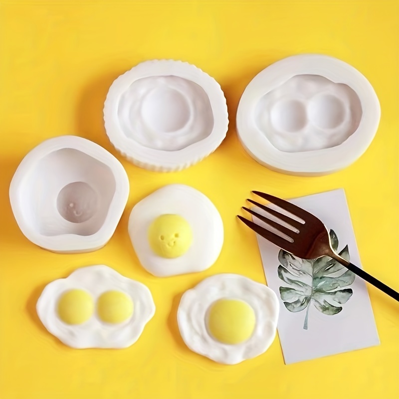 1pc Fried Egg Silicone Mold Food Shape Mold for Soap, Wax