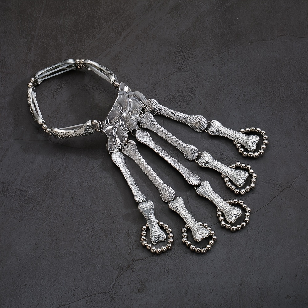 Punk Skull Hand Bone Bangle Bracelet