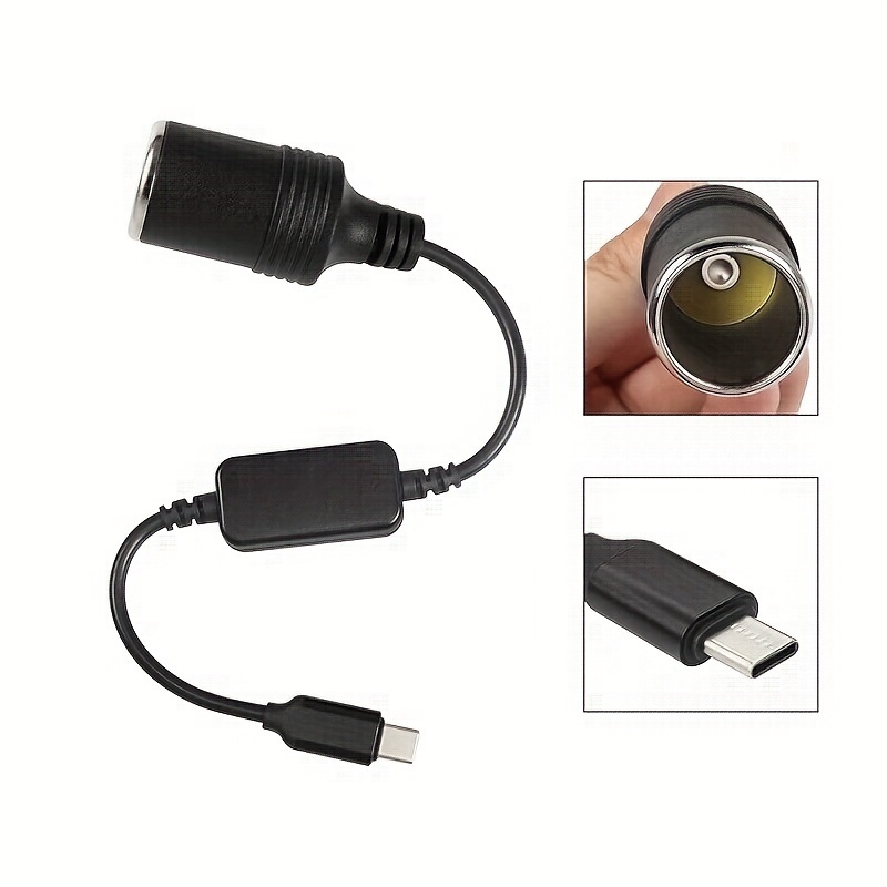 USB A Male to 12V Car Lighter Socket Female Converter, USB Port to 12V Car  Lighter Socket Female Converter Adapter Cord