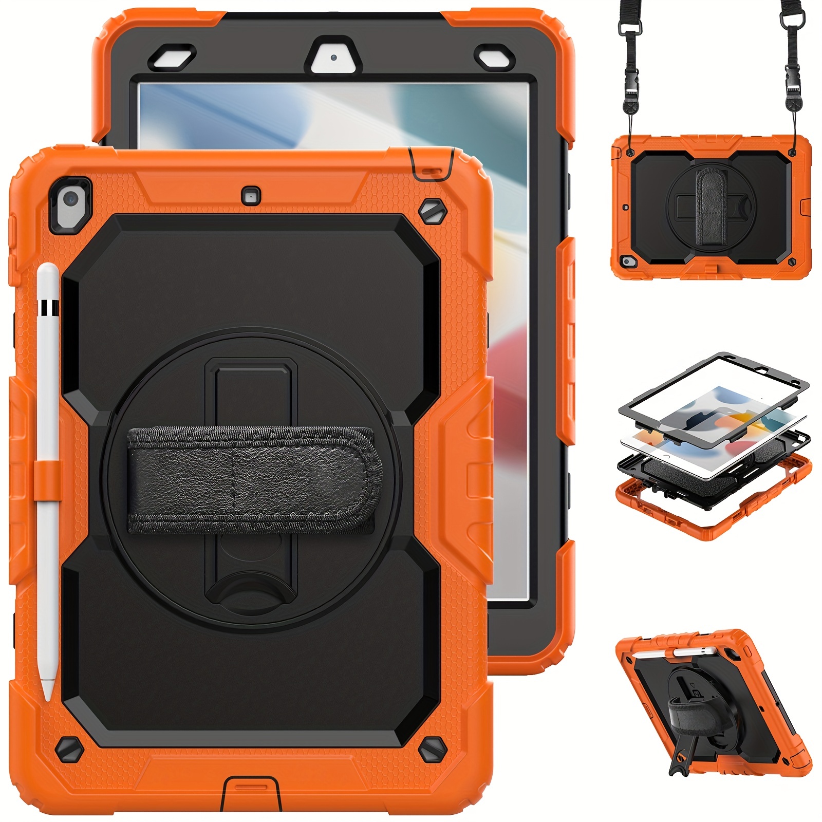 Built in Stand For Ipad 9.7 Tri protection Silicone Pc Case - Temu