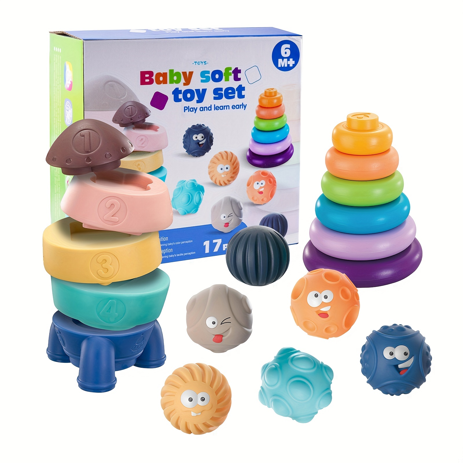 Stacking Balls Soft Toys For Babies 6 12 18 Months 1 Year - Temu