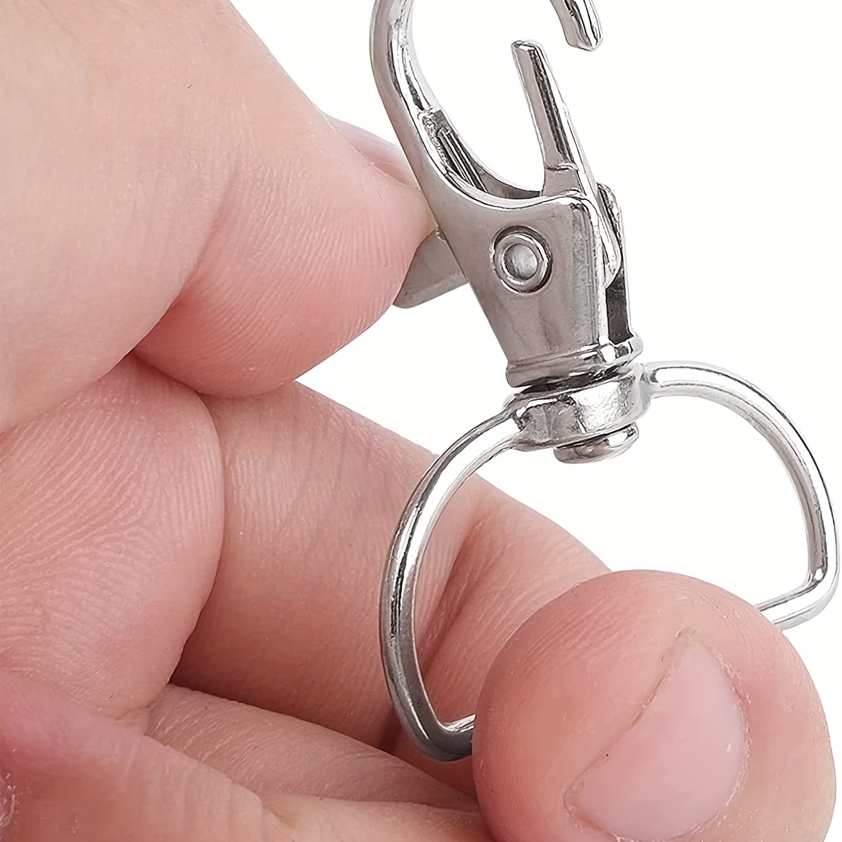 Keychain Hooks With Key Rings Metal Swivel Lobster Claw - Temu