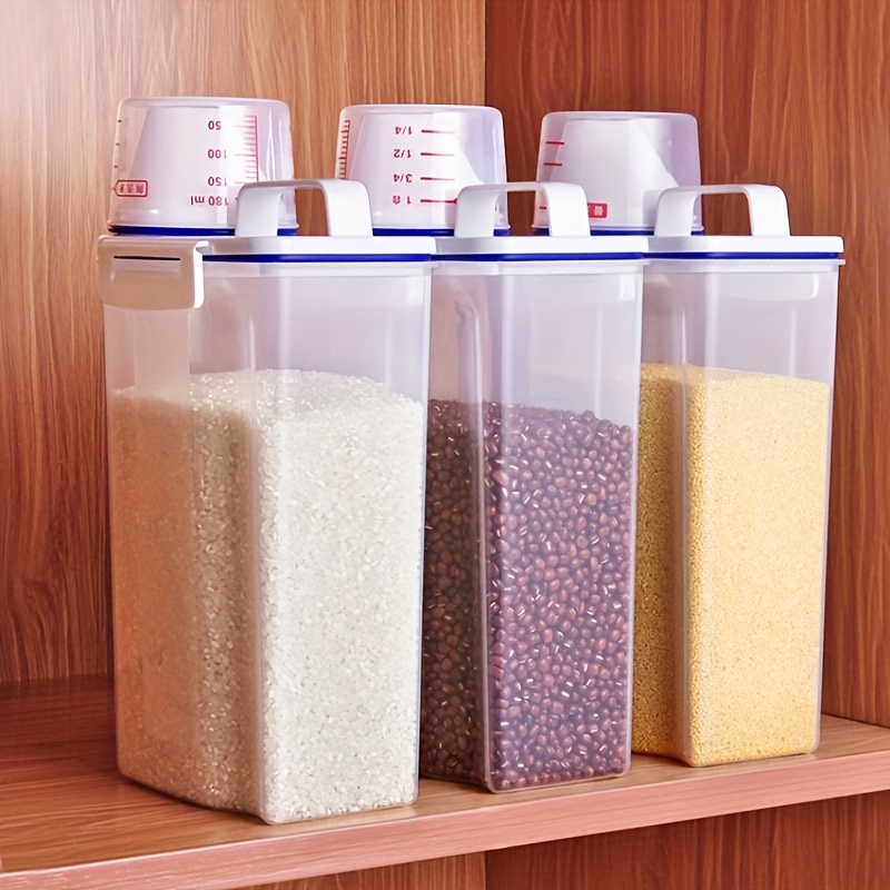 1pc Plastic Rice Bucket, Large Capacity Household Flour Storage Tank, Grain  Storage Tank, Storage Grain Rice Box Sealed Tank