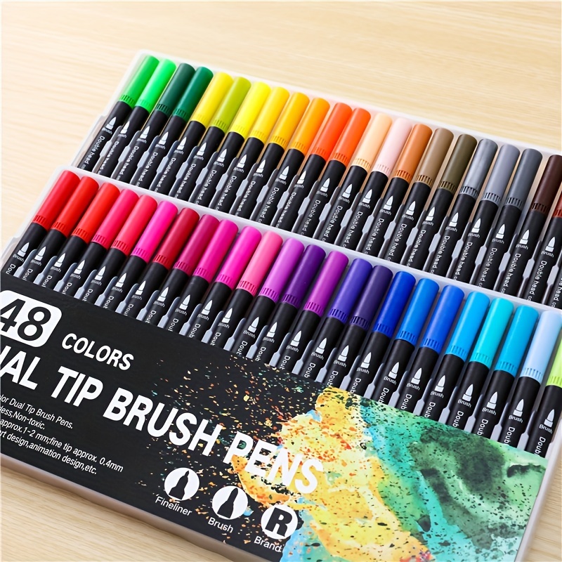 24-color Watercolor Fine Line Pens For Painting And Bullet Journal