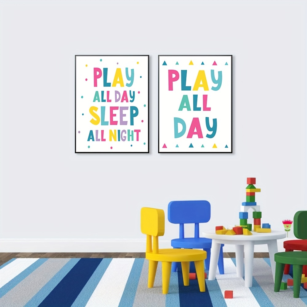 This Is Where The Fun Stuff Happens Canvas Wall Art Playroom - Temu