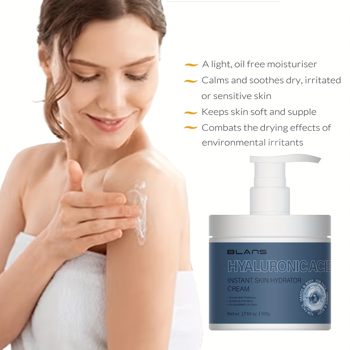 Hyaluronic Acid Body Lotion & Face Moisturizer, Large Volume