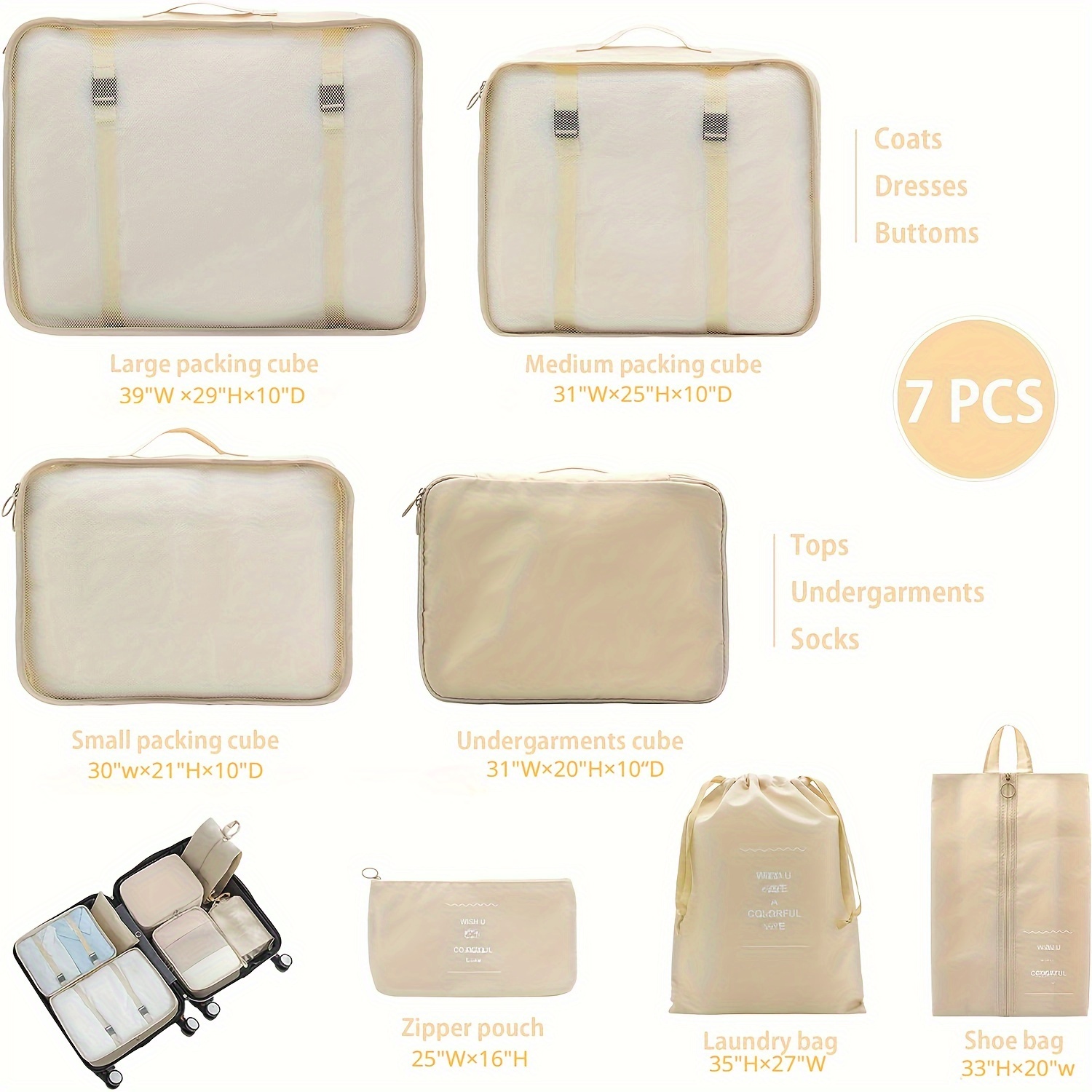 10 Pcs Set Storage Bag Traveling Clothes Underwear Shoes Organizer