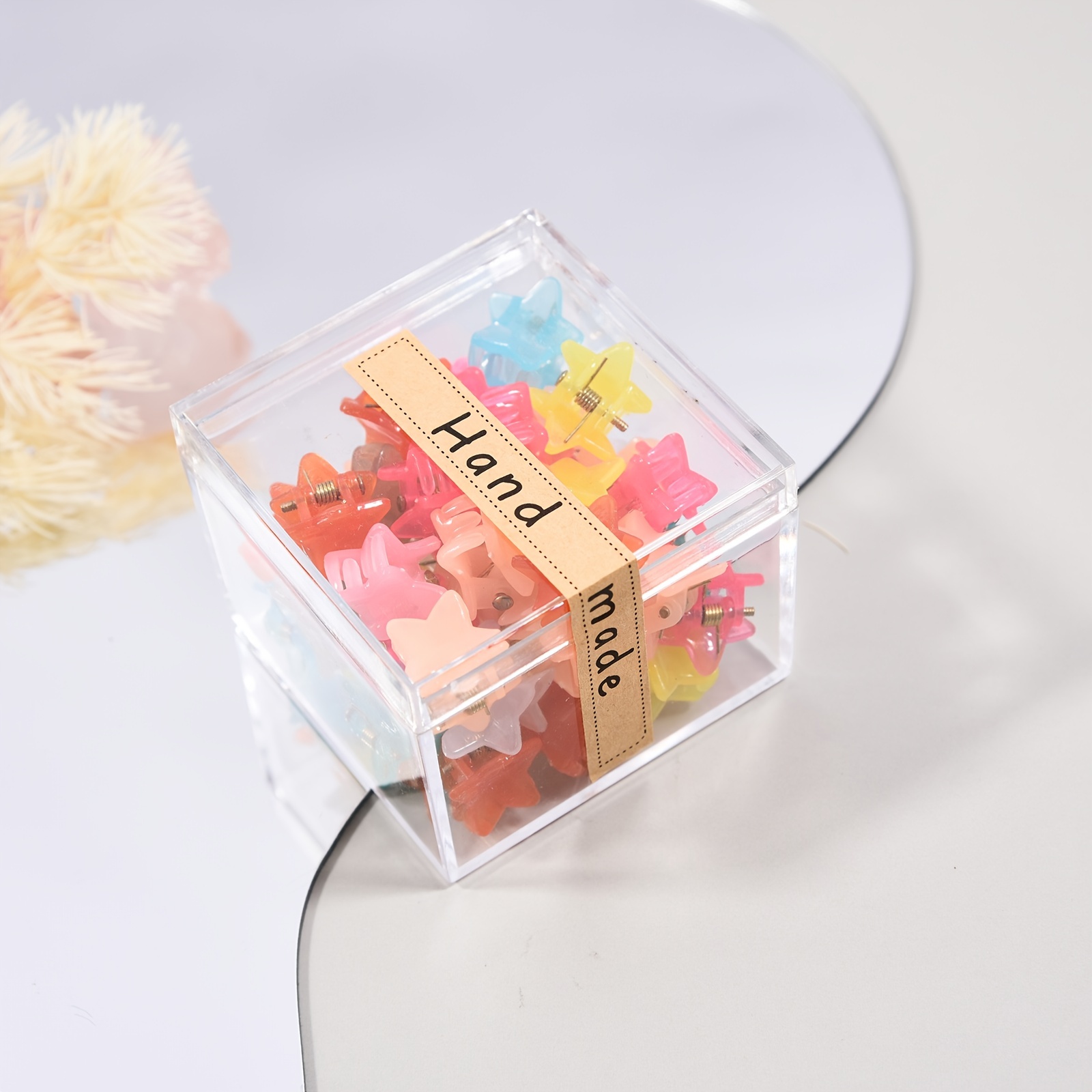 Temu 40pcs Mini Clips Candy Star Shape Hair Clips, Bobby Pins, Hairpins Small Hairpin Tiny Hair Accessories for Teens School Girls, Christmas Gifts