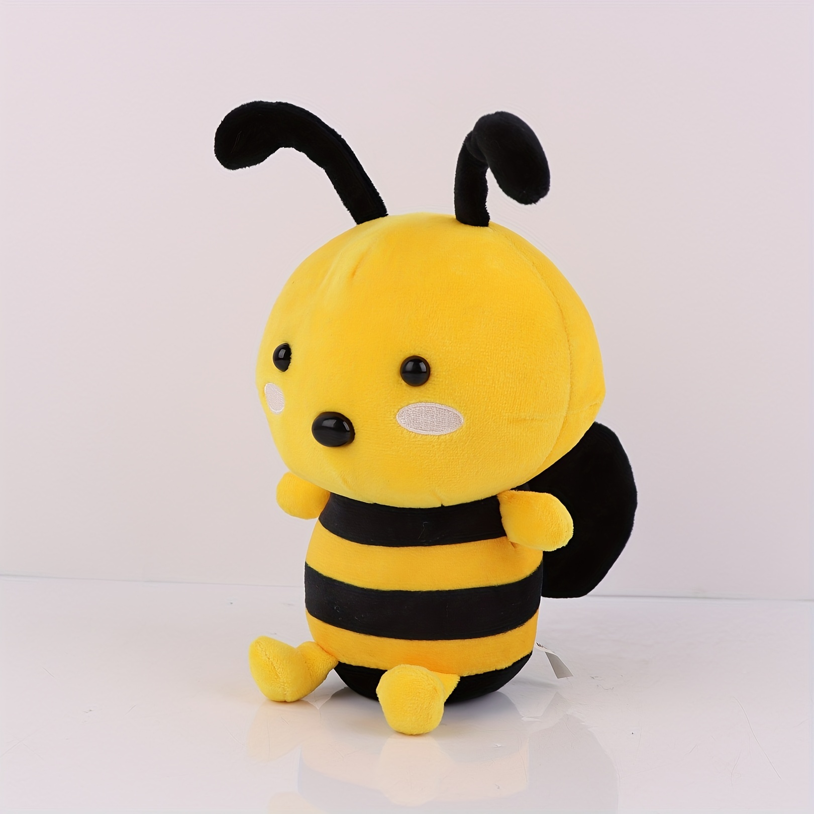 9.05in Cute Bee Plush Toy Cartoon Animal Small Bee Stuffed Animal Dolls  Toys For Kids Birthday Children's Day Gift