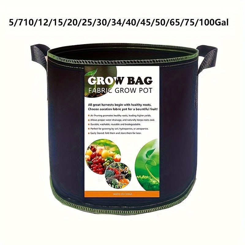 Grow Bags Strawberry Planter Bags With Handles Heavy Duty - Temu