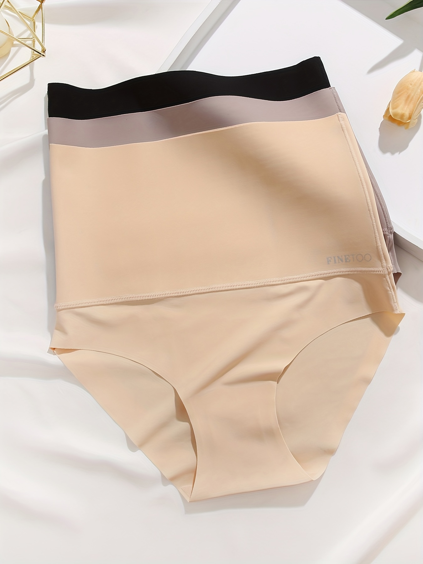 3PCS Hot Style Silky High Waist Shaping Underwear Panties
