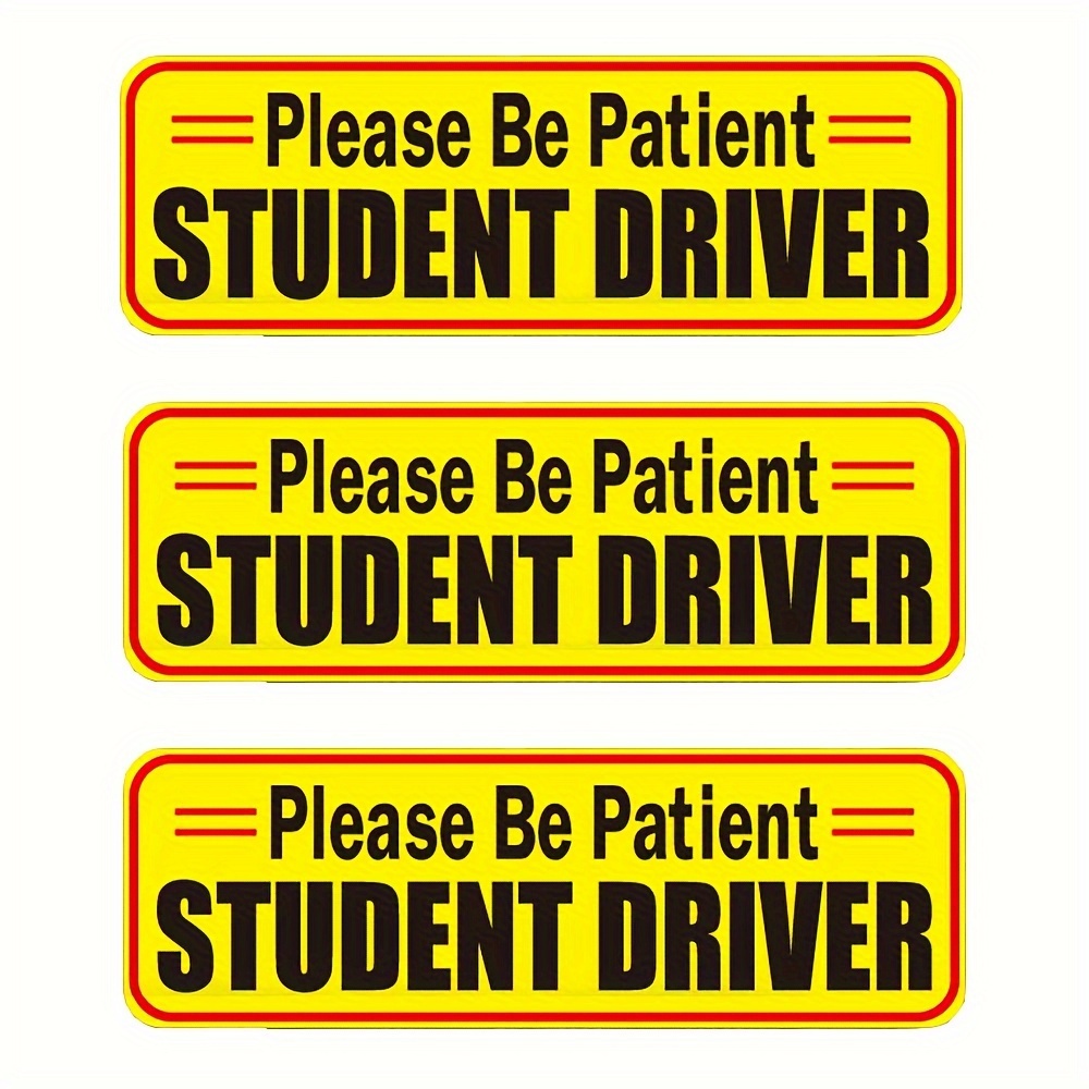 Student Driver Magnet For Car,please Be Patient Student Driver,magnetic  Student Driver Sign, Reflective Novice Driver Sticker,new Driver Decal - Temu  Germany