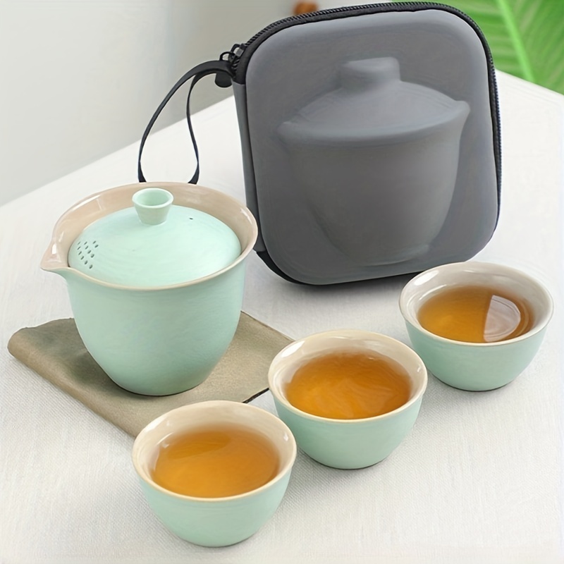 Instant Cup Portable Storage Bagone Pot Four Cups Travel Tea 
