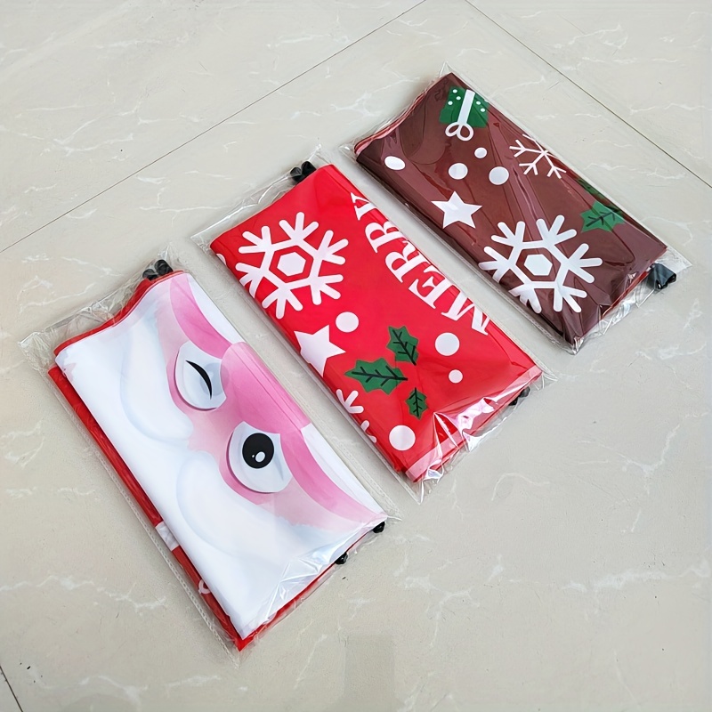 Merry Christmas Door Banner Xmas Santa Claus Flags Wall Decor