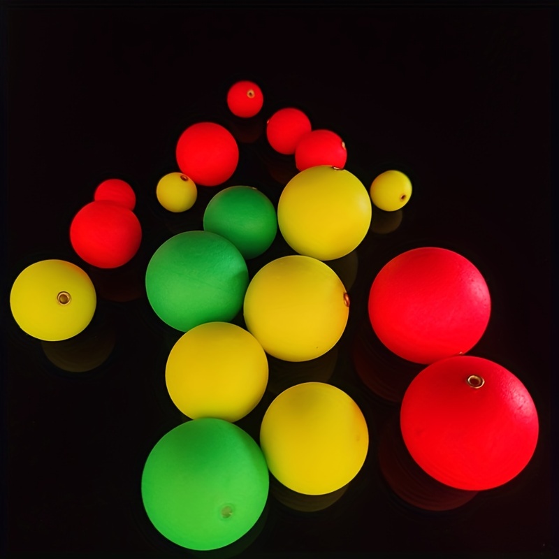 4pcs Fishing Bobbers Floats Set Plastic Fishing Round Buoy Float Bobber  Fishing Tackle Accessories(red And Yellow)