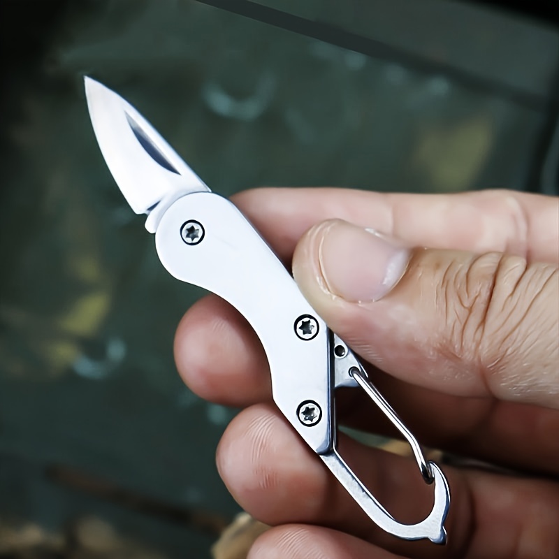 Small Portable Outdoor Knife Sharpener Mini Keychain Knife - Temu