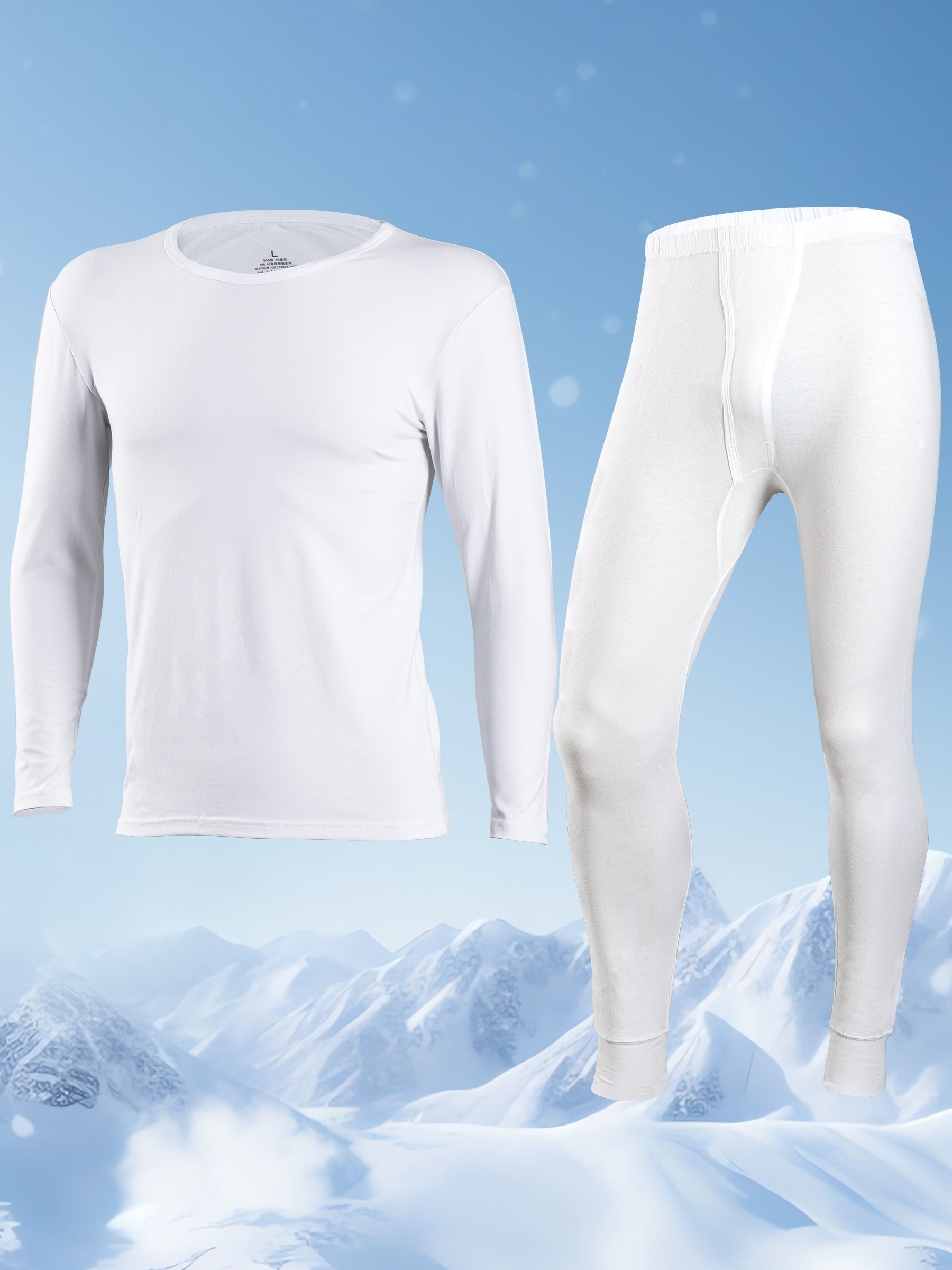 Man's Thermal Underwear Set Slim Base Soft Leggings Crew - Temu