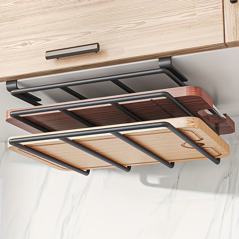Stainless Steel Kitchen Cabinet Hanging Rack Cutting Board - Temu