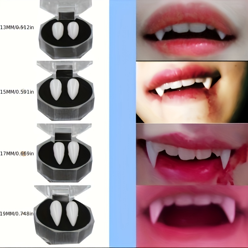 USA Vampire Fangs Kit Teeth Custom Halloween Cosplay Party Anime Prop Wolf  Fang