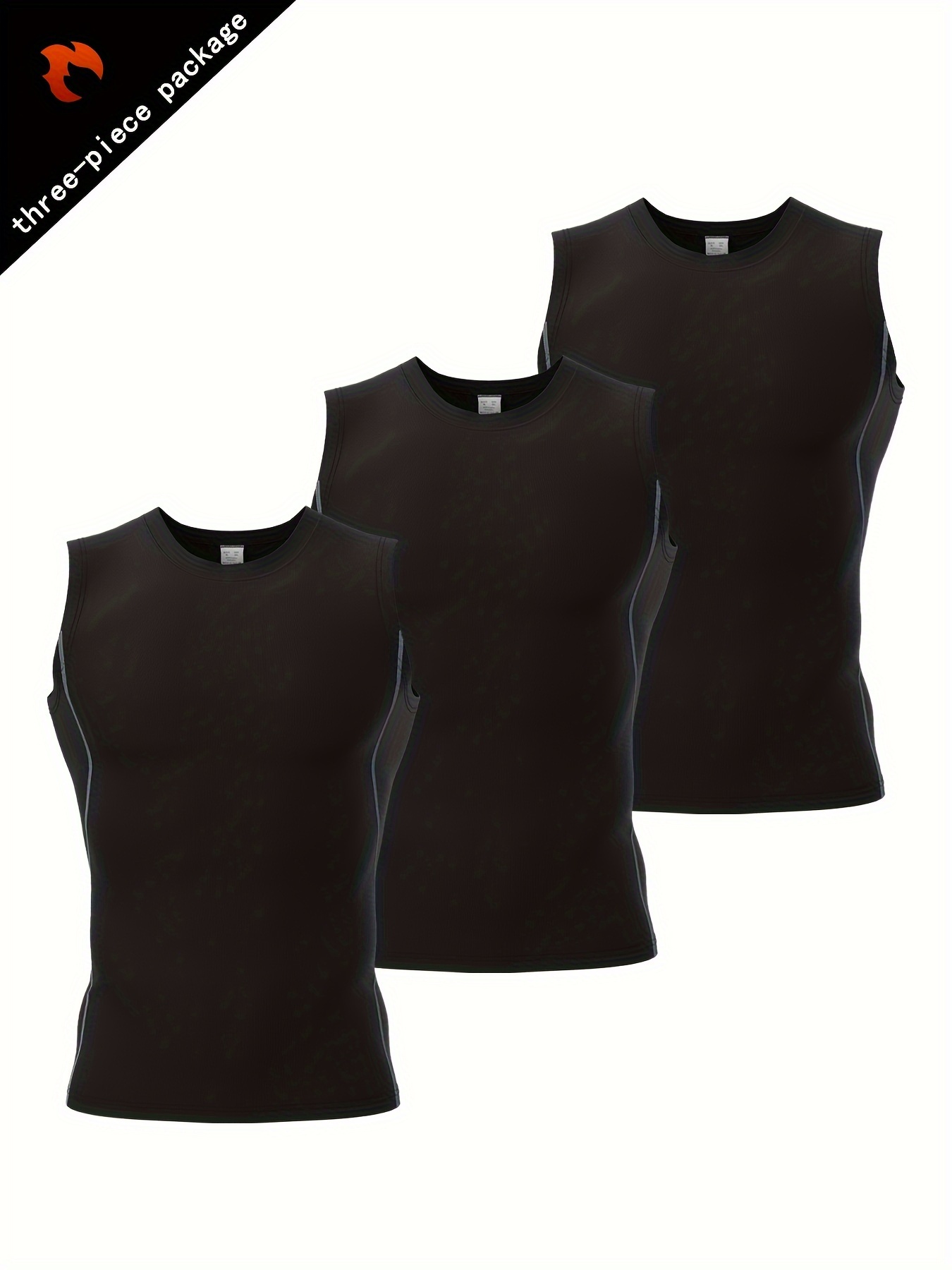 Débardeur de Compression Homme Fitness Noir - Séchage Rapide - Sans Manches