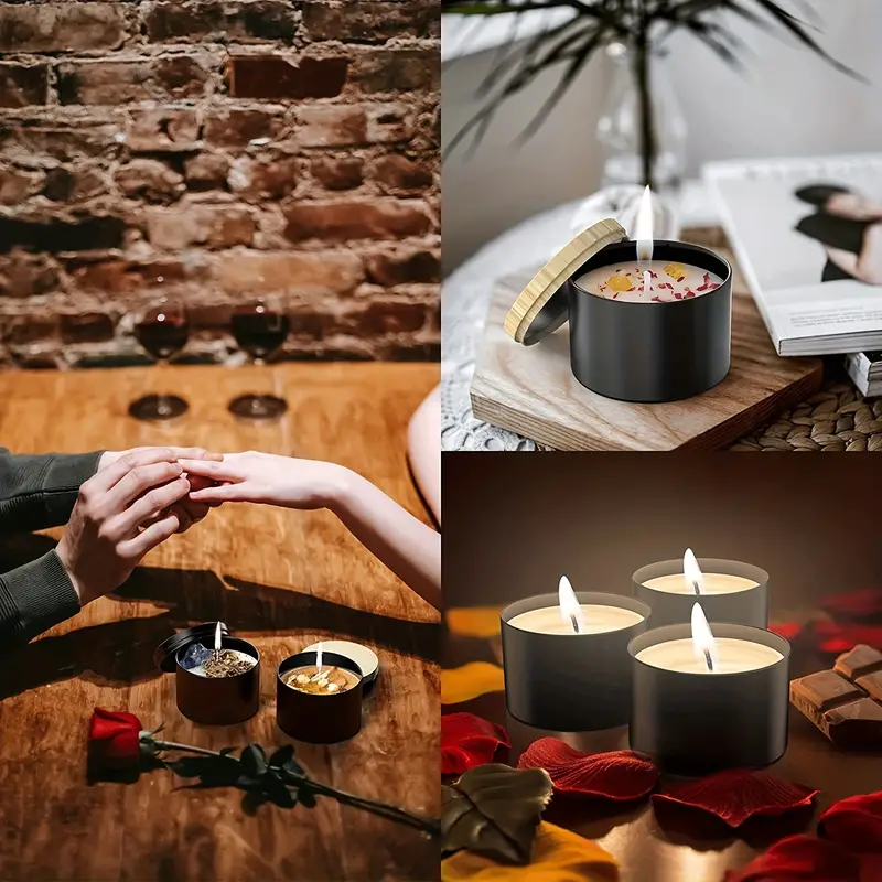 Candle Tins With Wood Grain Lids For Bulk Candle Jars For - Temu