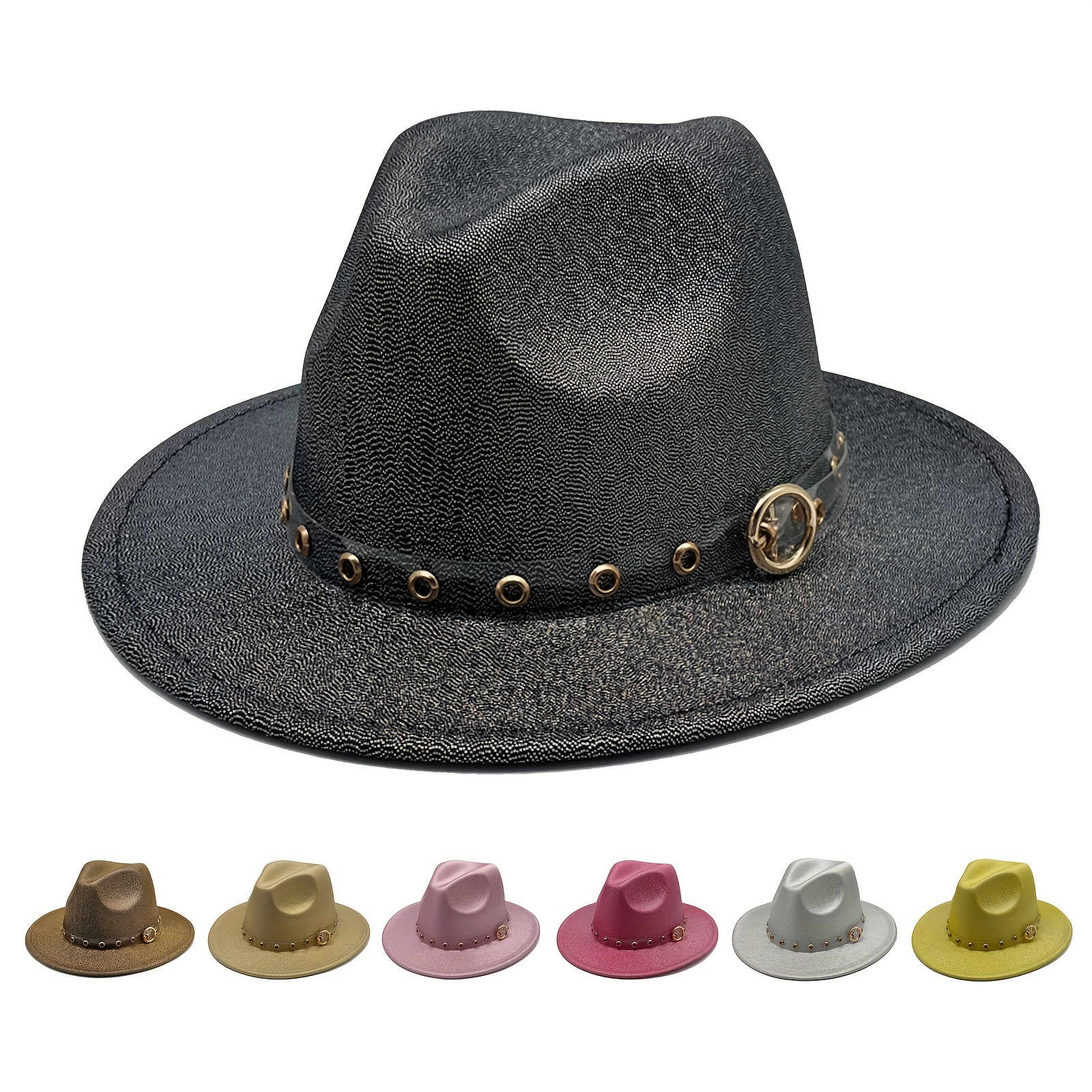 Fedora Hat Men's And Women's Wide Brim Feeling Panama Hat - Temu