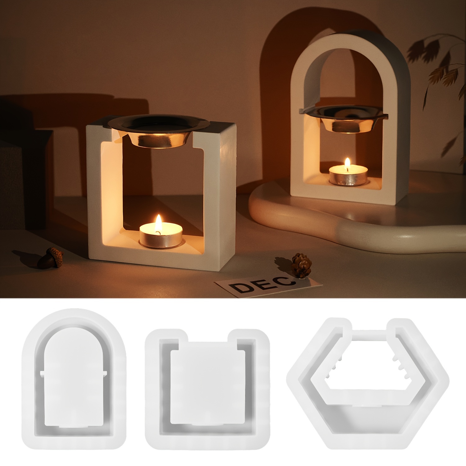 

Silicone Mold For Candle Holders Aromatherapy Stove Wax Resin Diy Craft Decoration For Diy