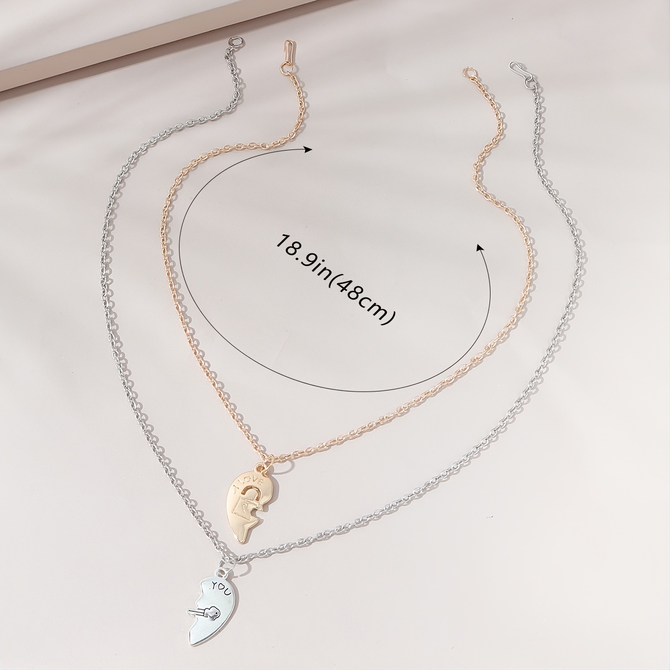 Rose Gold Heart & Key Necklace Pack - Lovisa