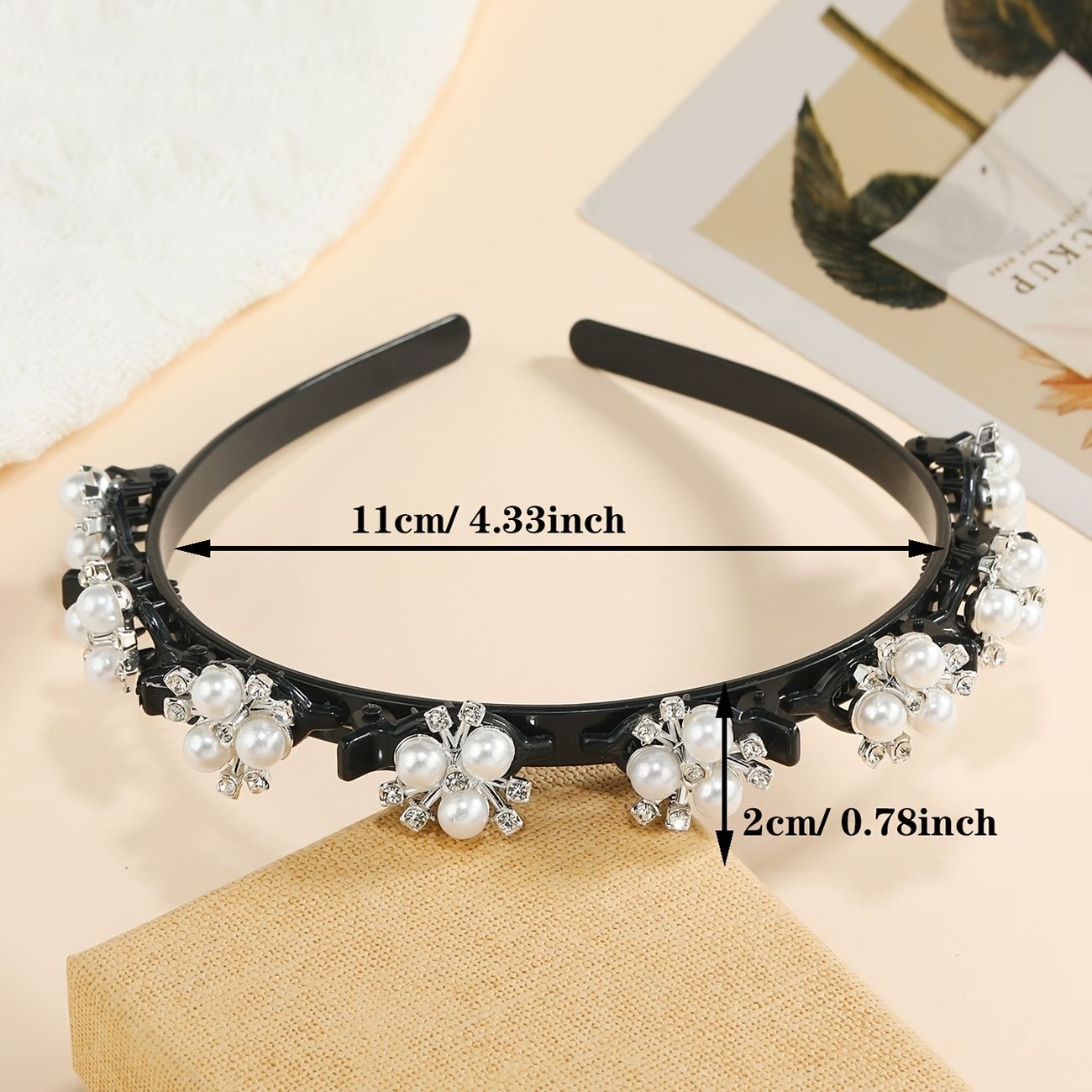 Fashion Faux Pearl Hair Band Weave Bangs Hairstyle Clips Braided Headbands  Hairpin Pearl Cluster Wedding Headband Bridal Crown Tiara Hair Hoop Wedding  Hair Accessories For Women Girls - Clothing, Shoes & Jewelry -