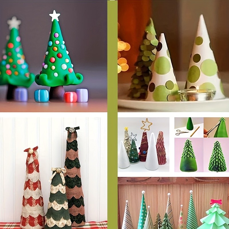 Craft Foam Tree Cones For Diy Arts And Crafts White - Temu