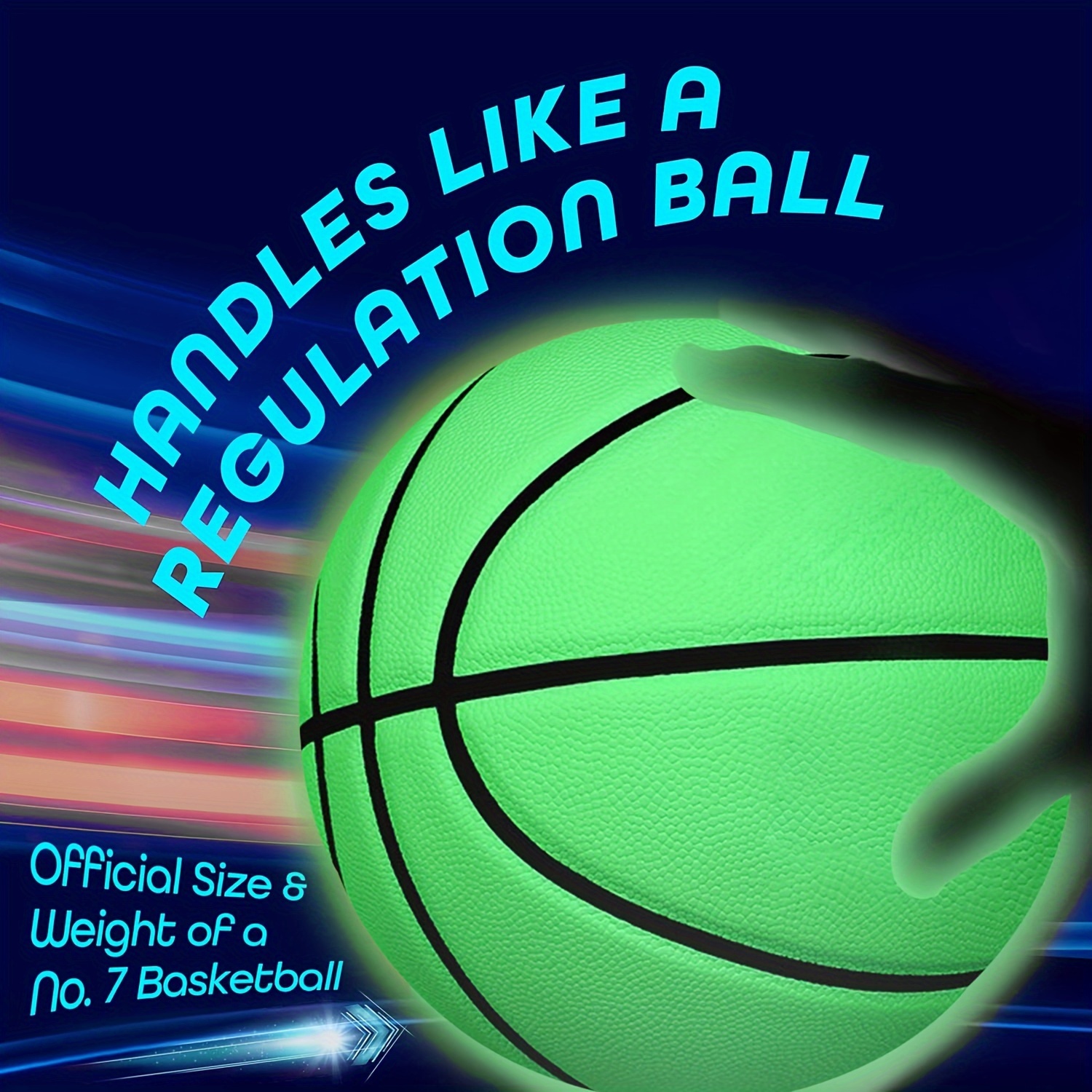 Size 7 Luminous Basketball PU Wear-resistant And Durable Gift