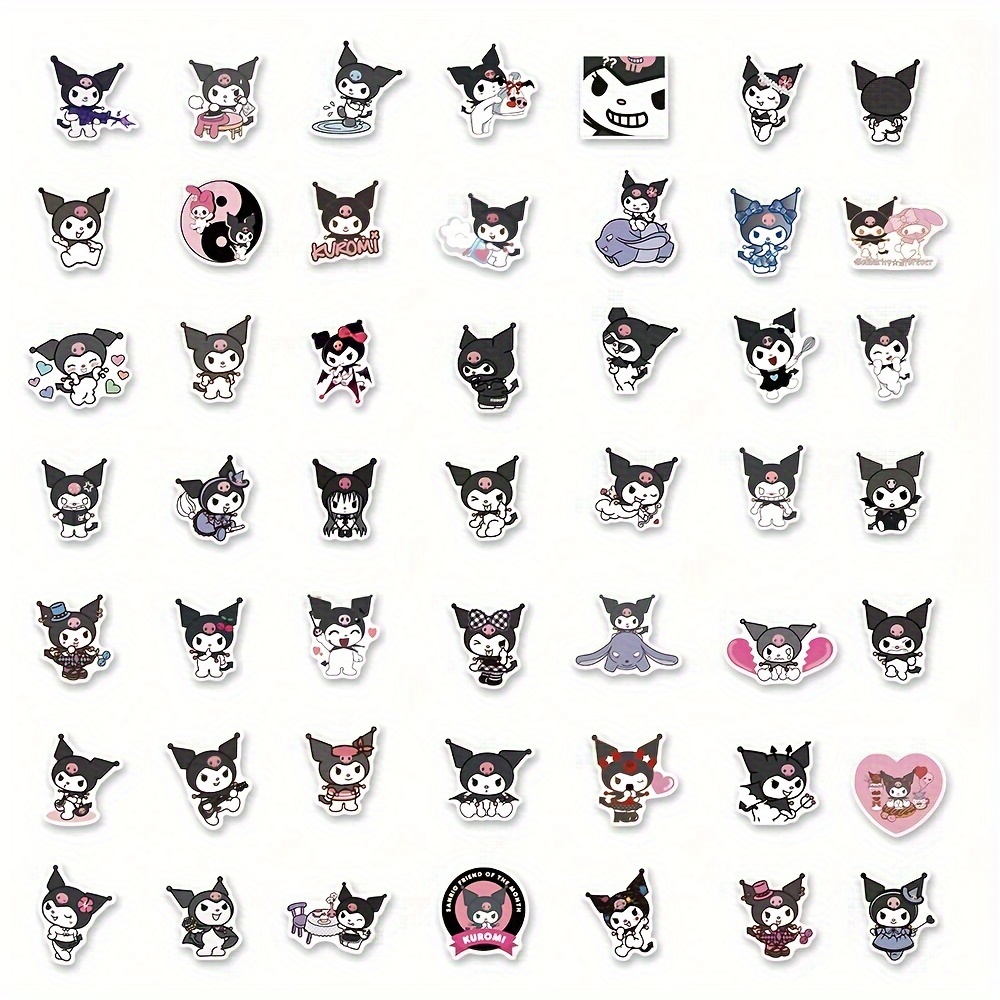 Cute Cartoon Kuromi Stickers For Notebooks Laptops - Temu