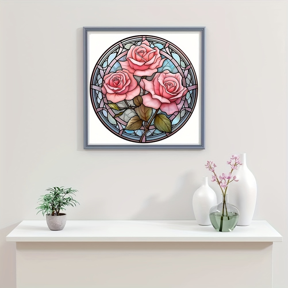 5d Diamond Painting Kits For Adults, Diy Three Roses Paint With