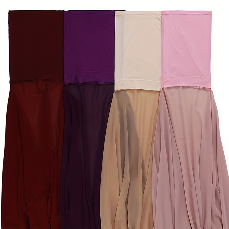 Solid Chiffon Hijab Soft Head Wrap Scarf Casual Turban Sunscreen Shawl