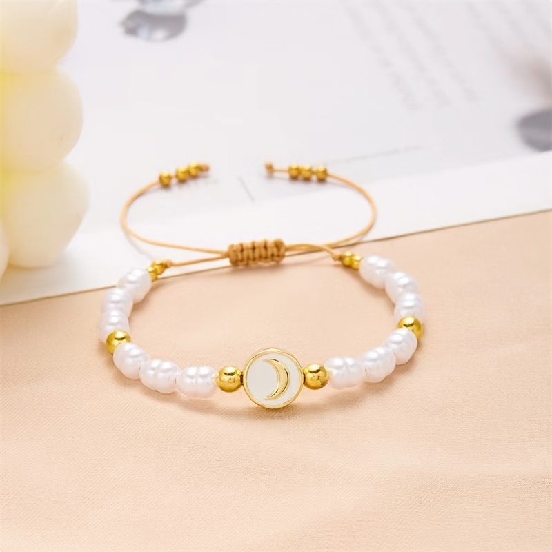 GROOMY Colletto Falso, Tessuto Etnico Fatto a Mano Perline Colletto Falso Perle d'imitazione Gioielli Donna Bavaglino Collana Girocollo Camicetta Romantica Costume Decorativo-Bianco