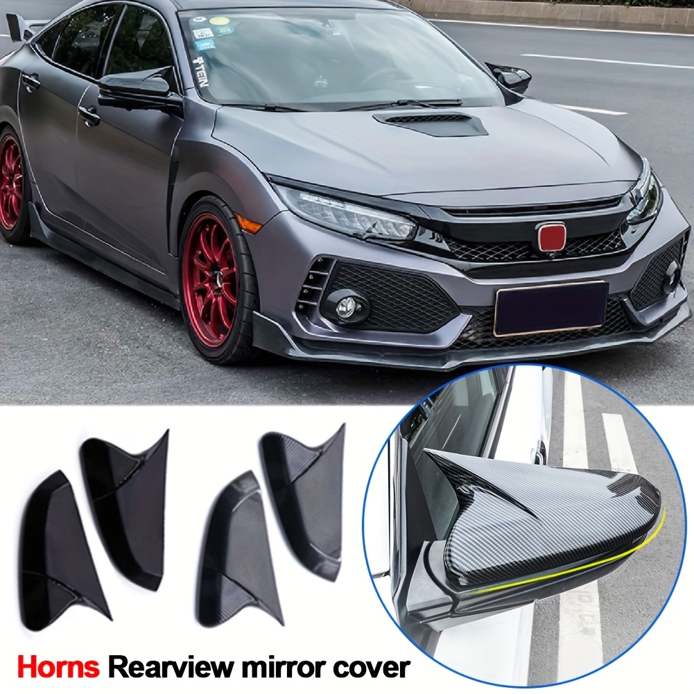 Car Rearview Mirror Shell Abs Carbon Fiber Color Style - Temu