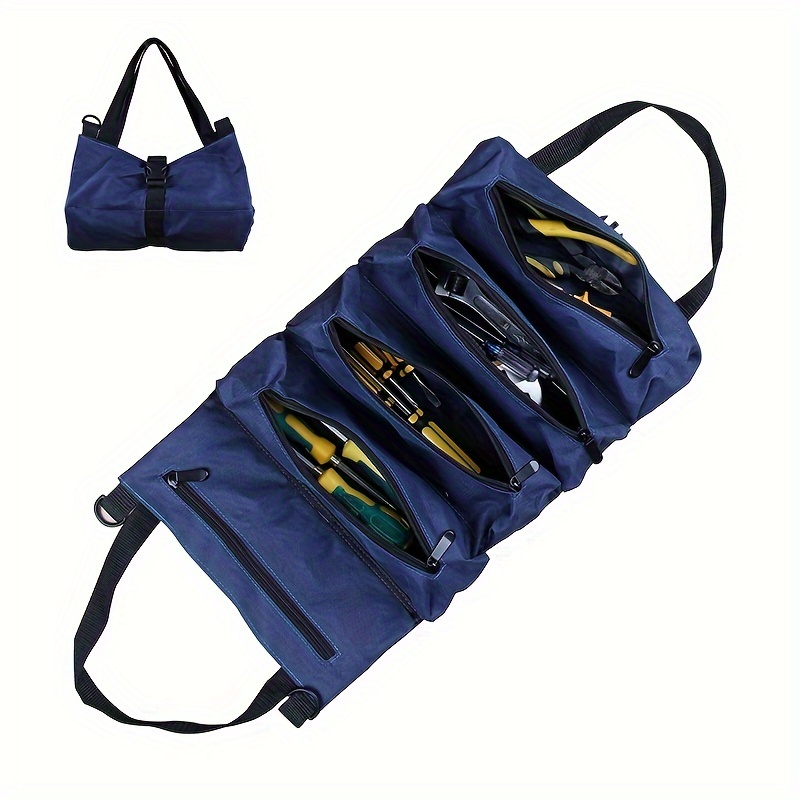 Tool Bags Pouches Roll, Multipurpose Tool Roll Up Bag Hanging Tool Super  Storage Case Roll Up Pouch Bag Zipper Carrier Tote 