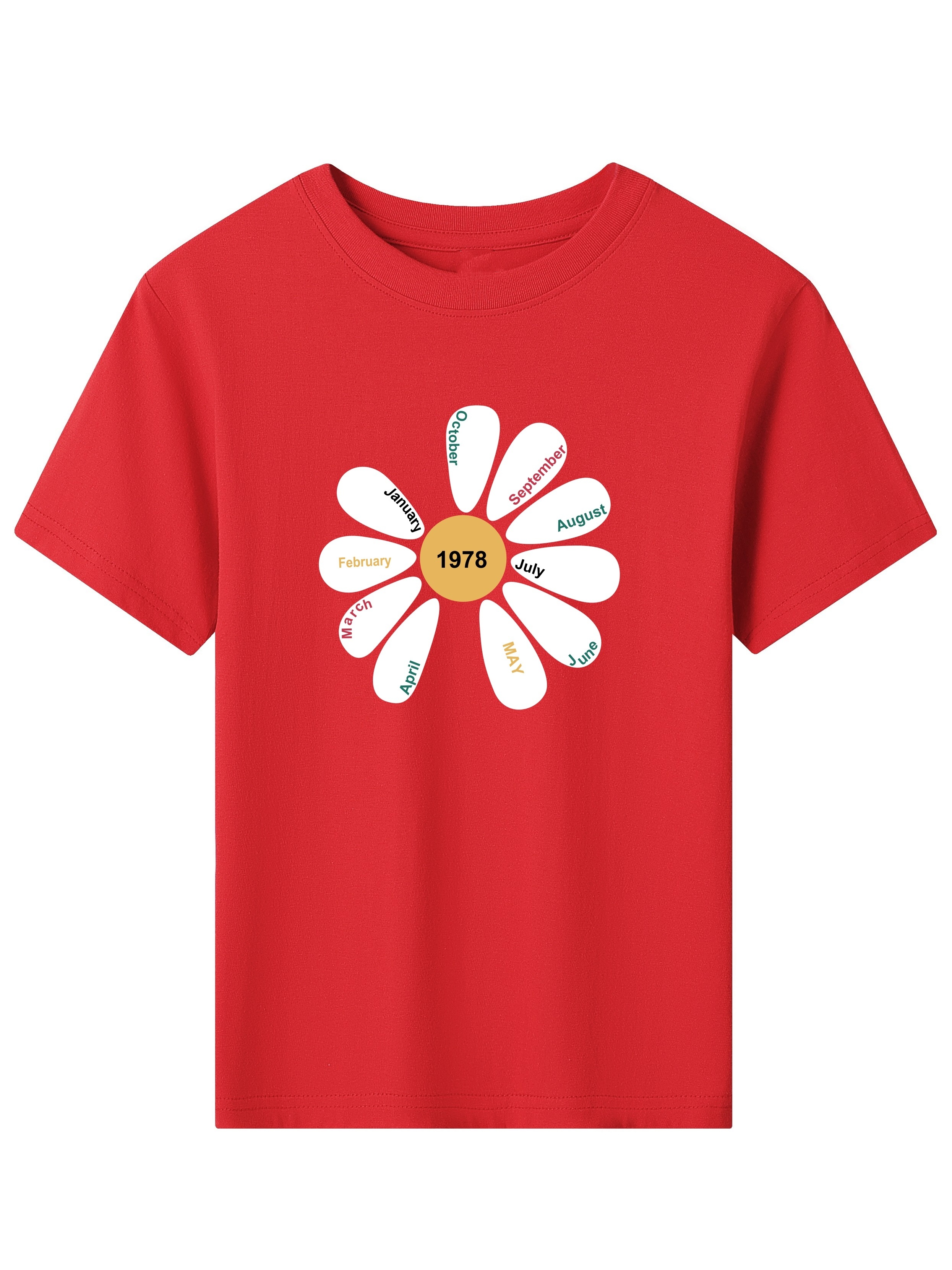 Chicas Daisy Flores Impresión Casual Camiseta Manga Corta Versátil Y  Inteligente Cuello Redondo Tee Para Niños Adolescentes, Idea De Regalo -  Temu