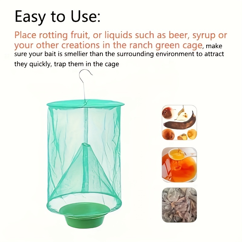 1pc Fruit Fly Trap, Fly Catcher Cage, Hanging Fly Catcher Bag