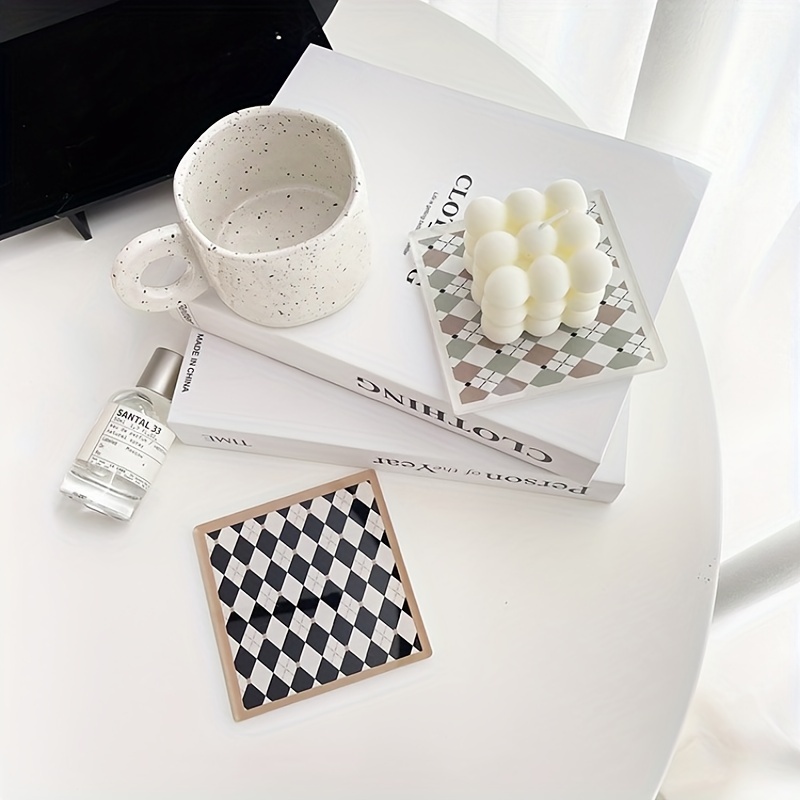 Aesthetic Checkered Mug  Aesthetic Room Accessories