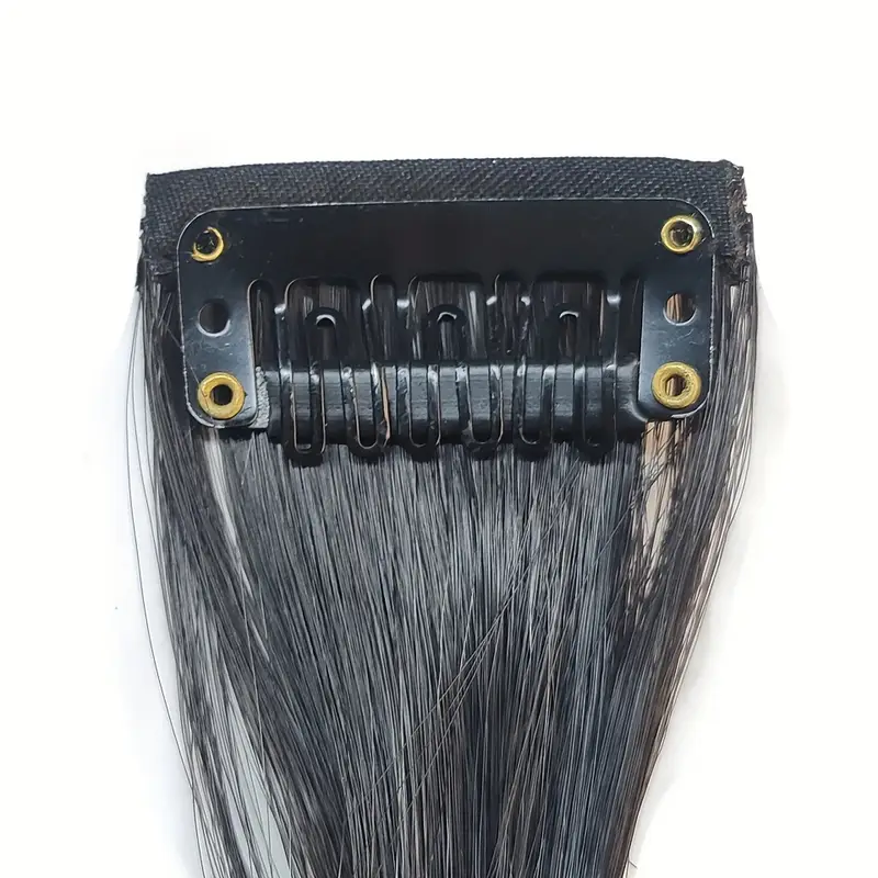 elegant clip in synthetic bangs for women natural look long side fringe hair extension elegant style details 5