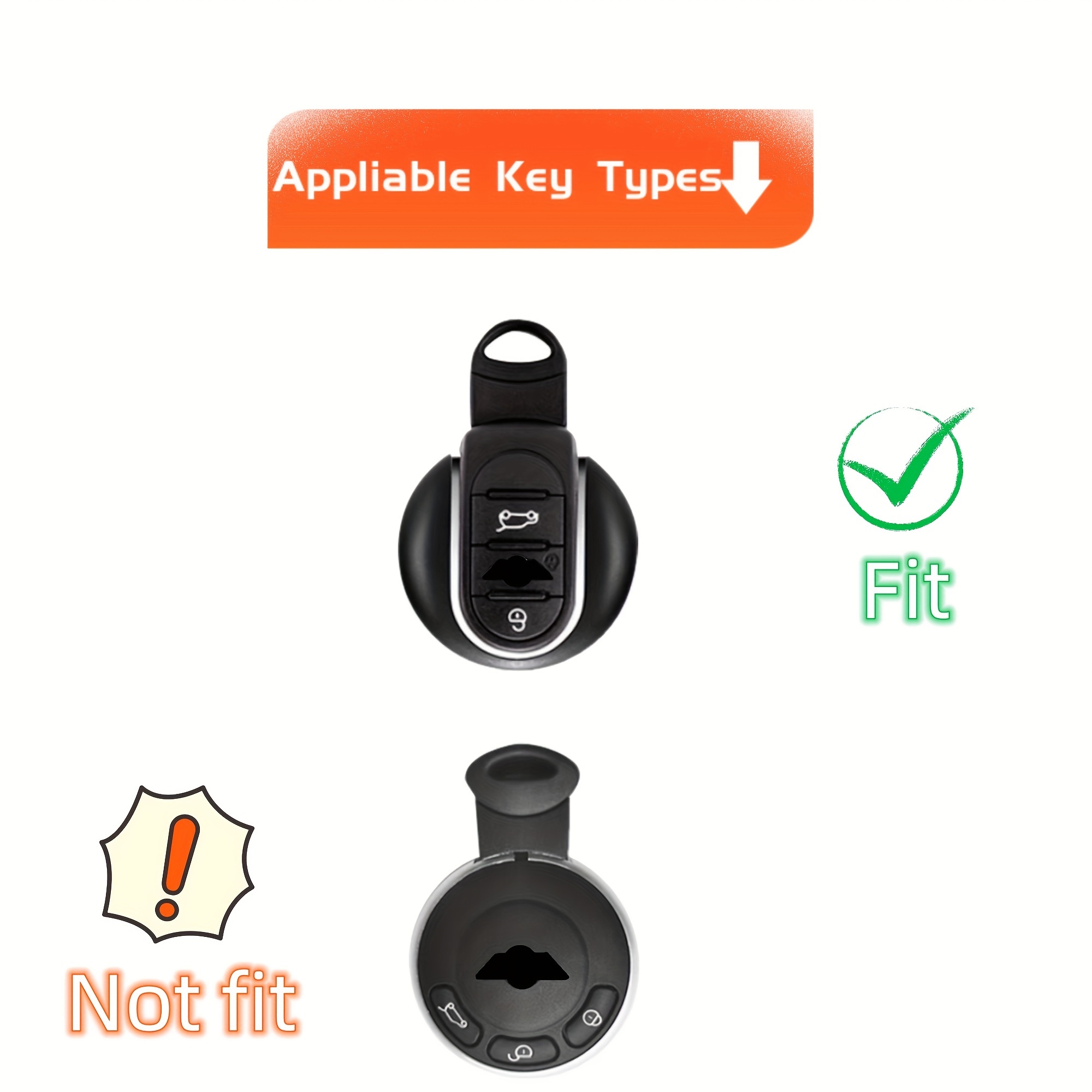 Car Key Case Cover Keychain Keyring Mini Cooper S One - Temu