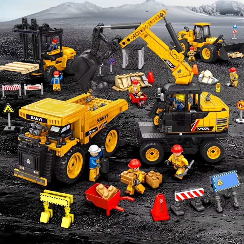エンジニアリング輸送車両、ビルディングブロック掘削機おもちゃ、鉱山
