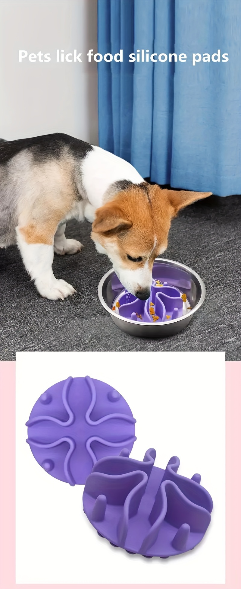 Silicone Pet Licking Pad, Slow Feeder Dog Bowl Insert Anti-choking Dog Feeding  Mat With Suction Cups For Healthy Eating Habit - Temu