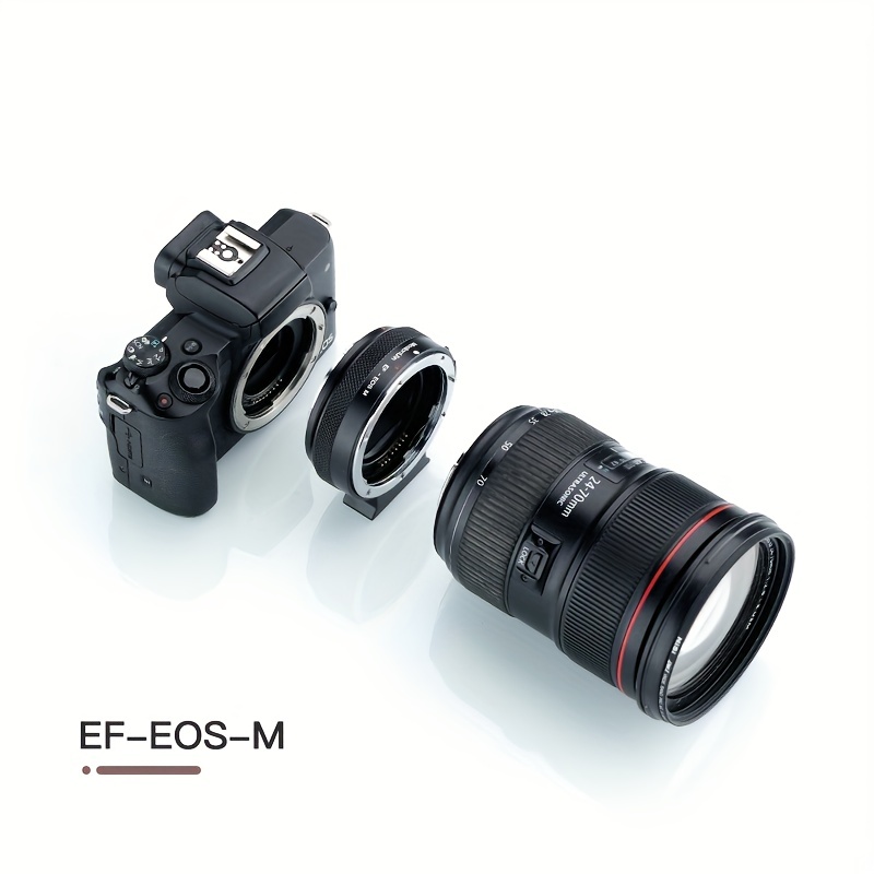 電子レンズマウントアダプター：EF-EOS M マウントアダプター、EF/EF-S レンズから EOS M  カメラオートフォーカスコンバータリング、取り外し可能な三脚マウント付き、Canon EOS M M2 M3 M5 M6 M6 Mark II M10  M50 M50 Mark II M100