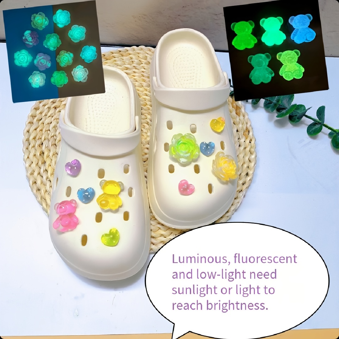 Luminous 3d Duck Dolphin Kawaii Cartoon Shoes Charms For - Temu