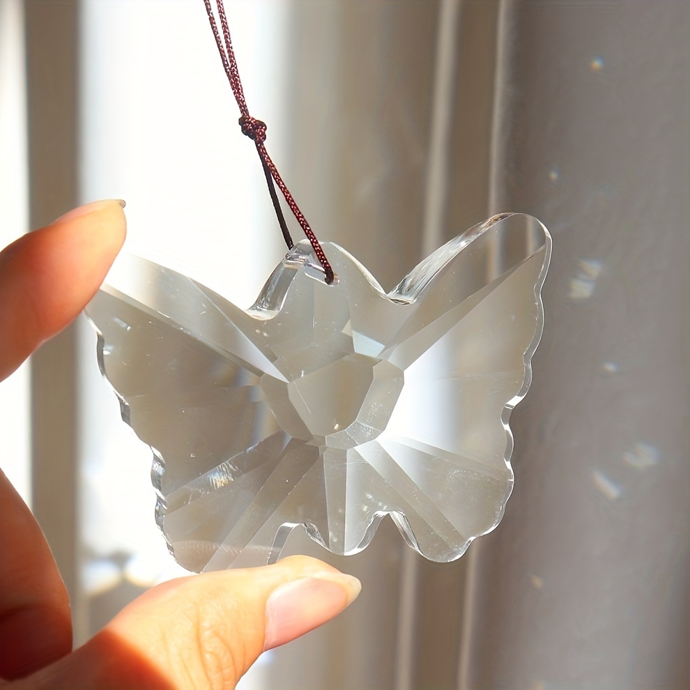 1 Pc K9 Cristal Papillon Attrape-Soleil Suspendu Prisme Projecteur