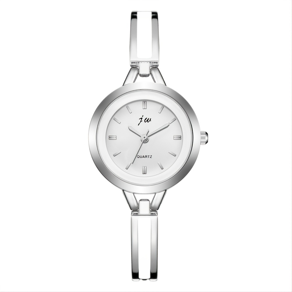 Silver Slim Bracelet Watch for Women Elegant Imitation Ceramic Ladies Watch  Untra Thin Strap Wrist Watch Gift for Her