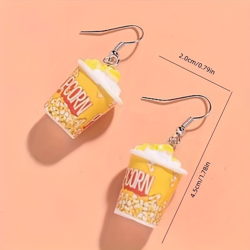 Drop Earrings Popcorn Match Daily Outfits Party Accessories