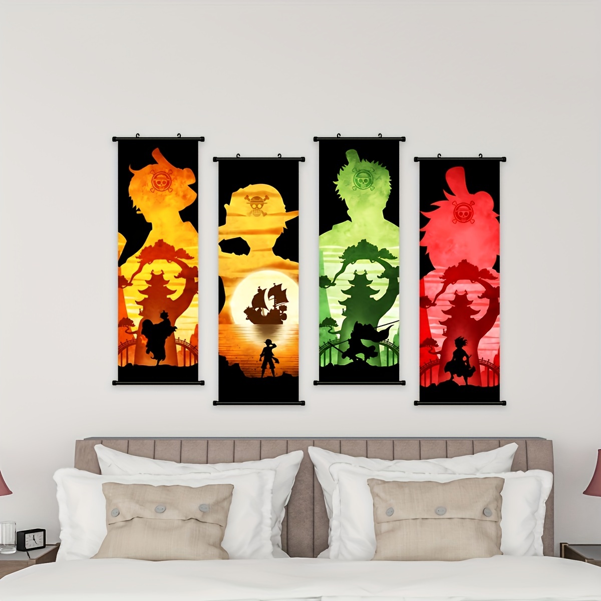 Demon Slayer Hanging Scroll Painting Printed Anime Cartoon Home Decor Wall  Poster Art Living Room Modern Decoration Gift